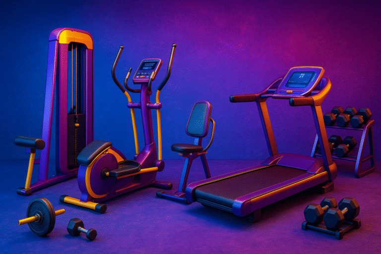 Renkli Fitness Ekipmanları ve Donanım